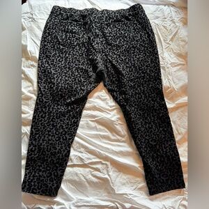Style & Co Velvet Burnout Leopard Print Legging Pants